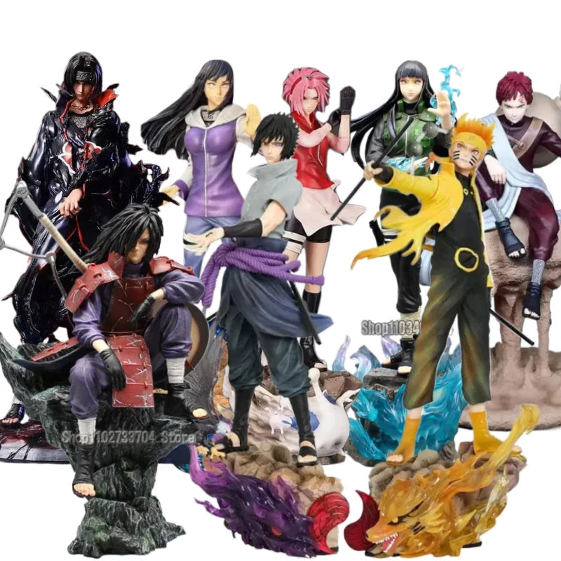 Anime Naruto Hyuga Hinata Uchiha Sasuke Uchiha Madara Kyuubi Susanoo Actionfiguren PVC-Sammlung Modell Peripheriespielzeug Geschenke