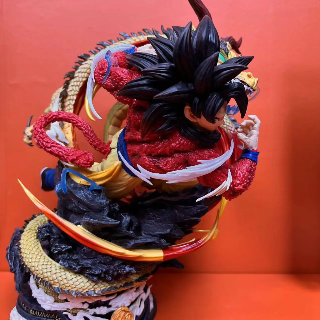 42cm Dragon Ball Goku Dragon Fist Explosion Ss4 Anime Figure Model Gk Statue Collection Desktop Decoration Ornament Toys Gifts
