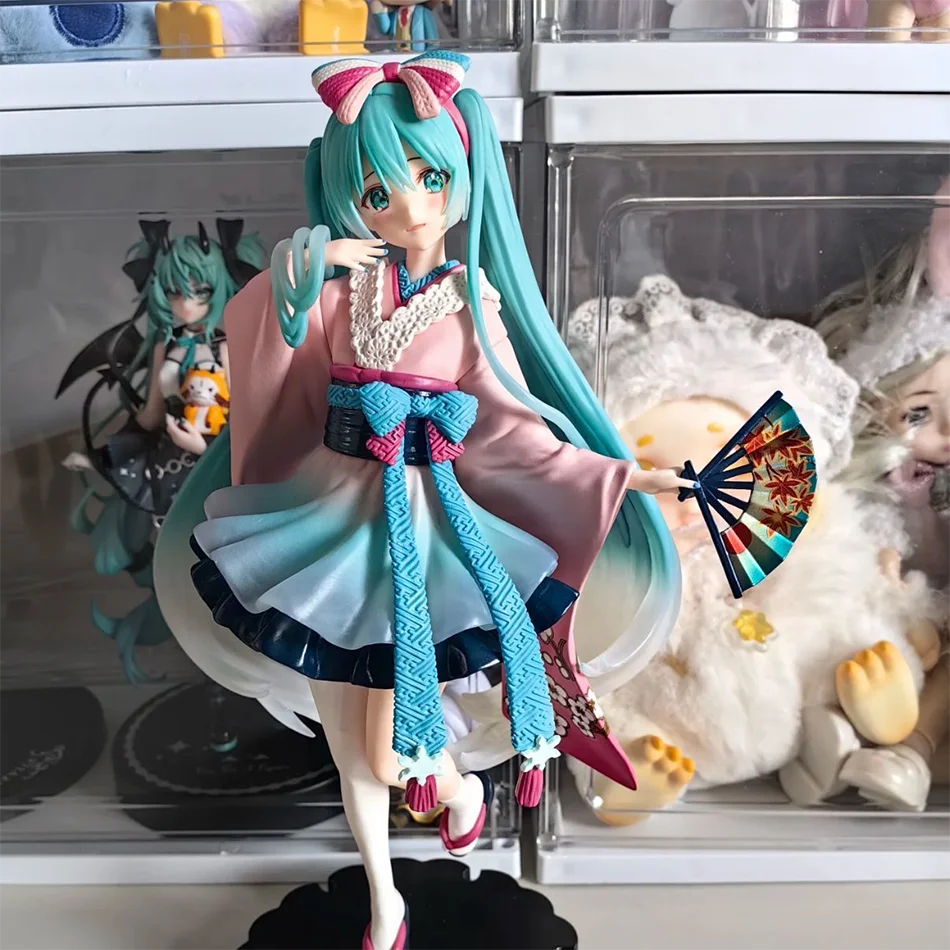 25cm New Hatsune Miku Desktop Cute Action Figure  Tokyo Series Kimono Anime Figurine Kawaii Girl Model Toy Gift