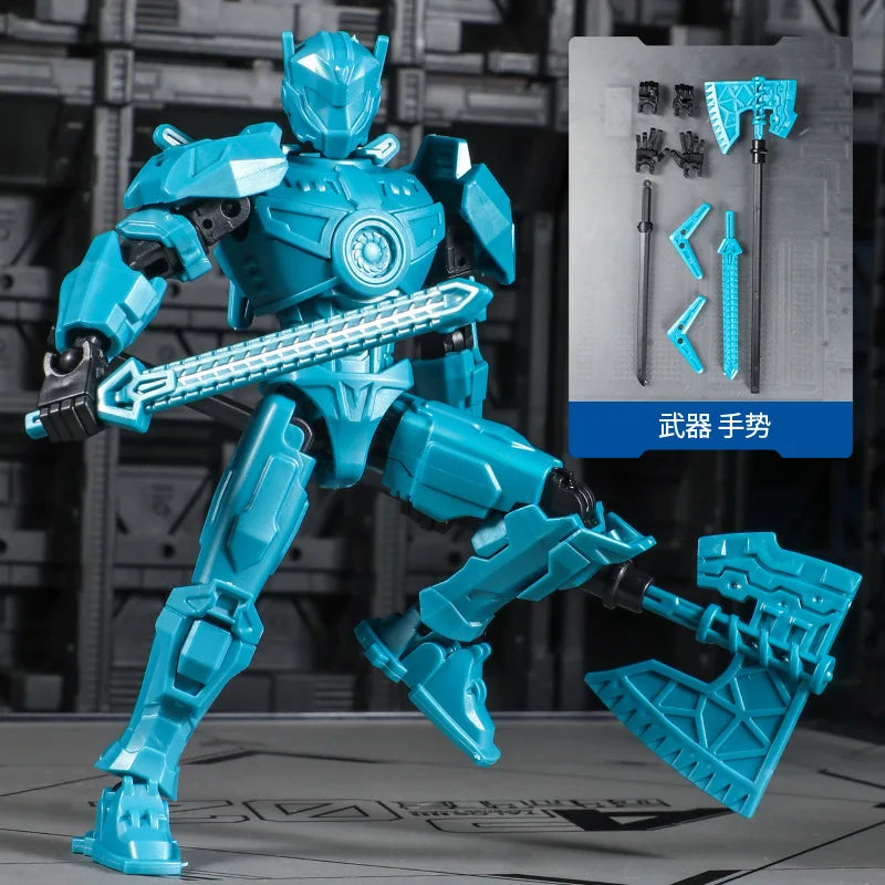 Lucky 13 Multi Joint Action Figure Knight Justice Shield Mecha Toy Model Robot Doll Gift for Boys