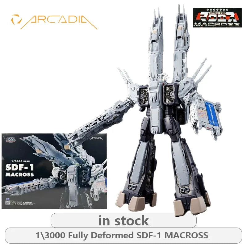 ARCADIA Original Robotech: The Macross Saga Series 1\3000 Fully Deformed SDF-1 MACROSS Action Figure Model Toys Gifts Fo Boys