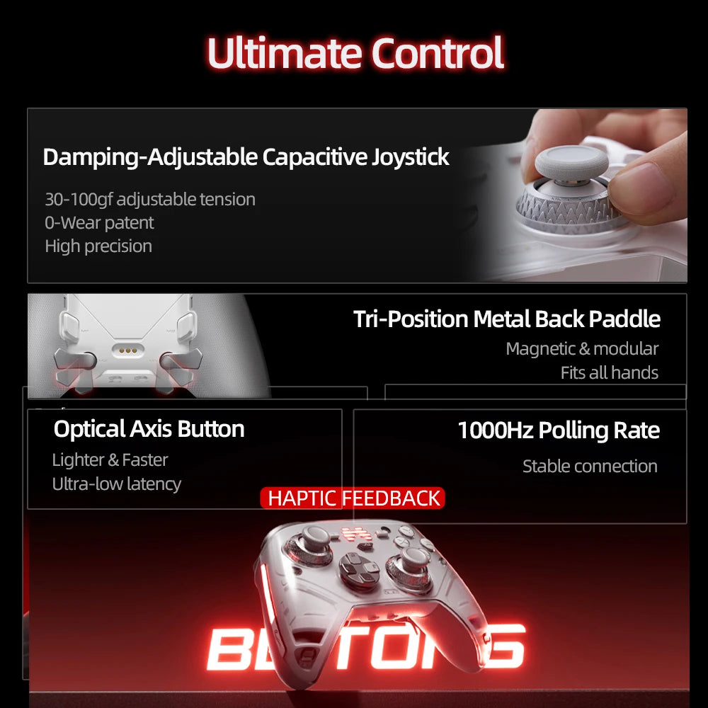 Beitong Kunpeng 70 Elite Wireless Controller with AI Control & Adaptive Triggers for Switch 2, PC, Mobile, and Teams