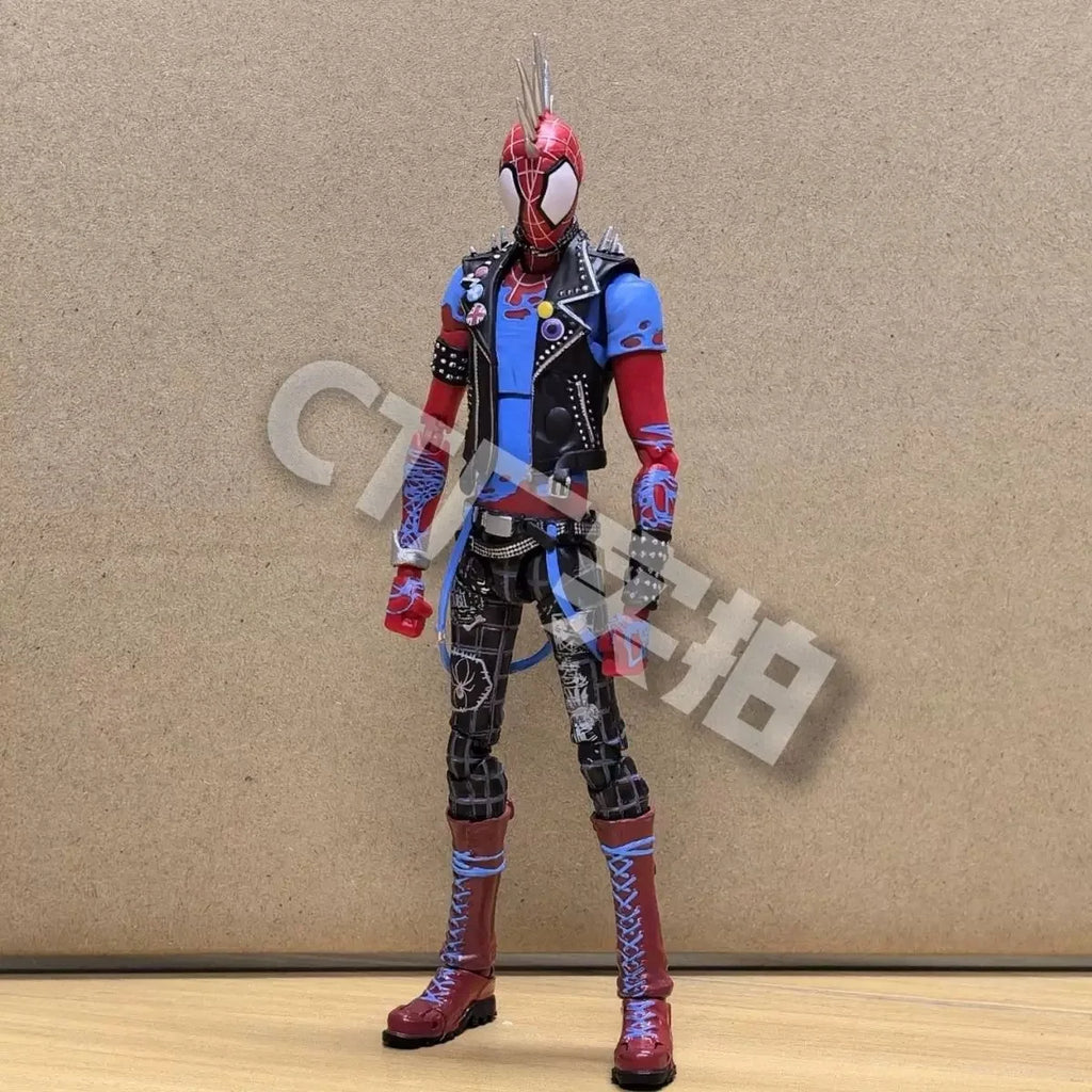 In Stock Ct Toys Spiderman Spider-Punk Spider-Man Across The Spider-Verse Shf Anime Action Figure Figurine Custom Gifts Toys