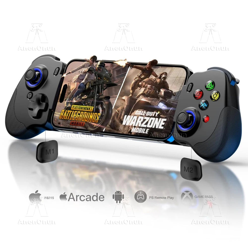 Mobile Phone Controller Mobile Gaming Wireless Gamepad Android/iOS Hall Effect Joystick Dual Vibration Motors Joypad Accessories