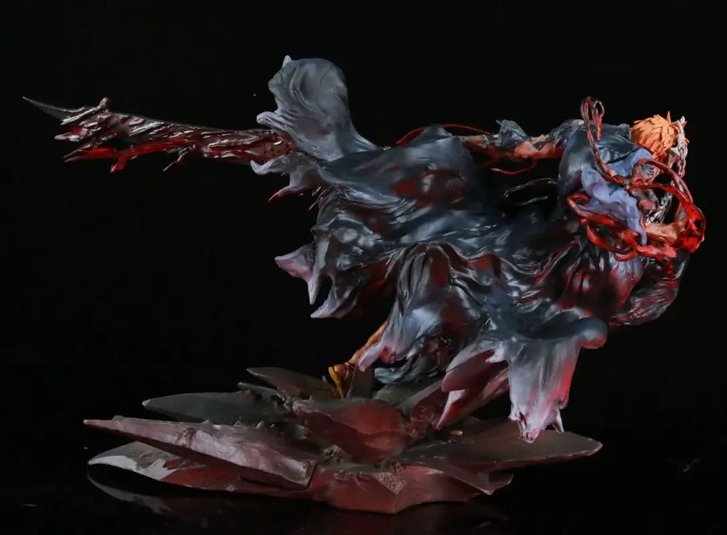 22cm GK Statue Bleach Ichigo Kurosaki Hollow Mask Attacking Pose Anime Figure Model Statue Desktop Decoration