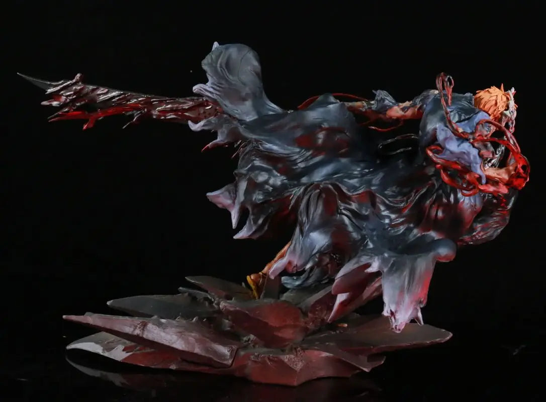 22cm GK Statue Bleach Ichigo Kurosaki Hollow Mask Attacking Pose Anime Figure Model Statue Desktop Decoration