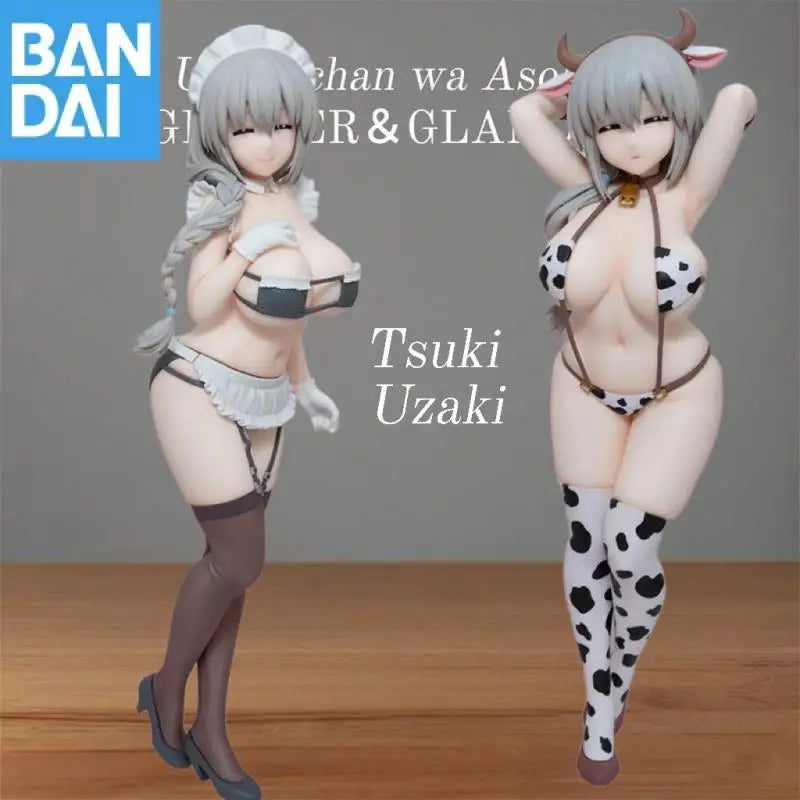 Bandai Namco Banpresto Uzaki Chan Wa Asobi Tai! Glitter&amp;Glamours Tsuki Uzaki Maid Ver PVC 27 cm Figur Modell Spielzeug Geschenk auf Lager