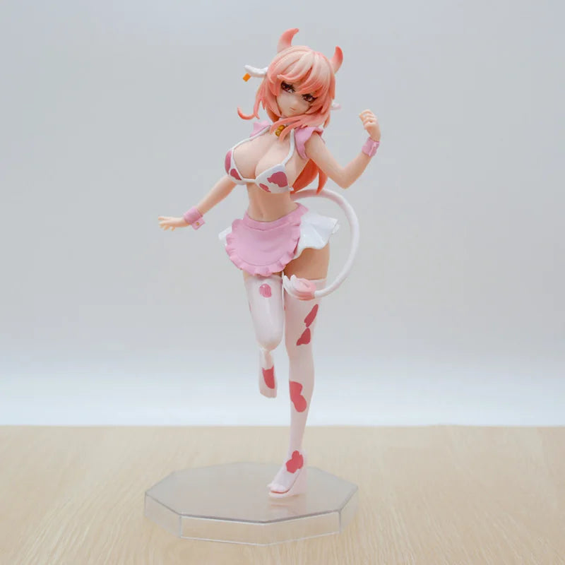 22cm Uzaki-chan wa Asobitai! Tsuki Uzaki Sexy Anime Girl Figure DreamTech Cow Pattern Bikini Action Figure Adult Model Toys Gift