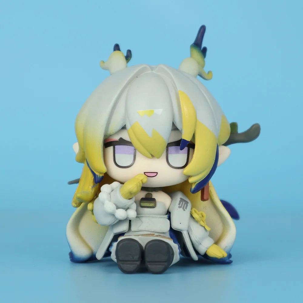 Arknights Chibi Version Super Deformed Sitting Pose PVC Anime Figure Statue Desktop Decoration Gift Collection