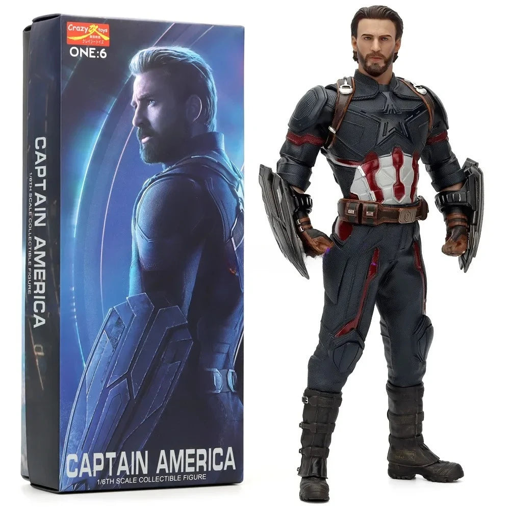 30cm Marvel The Avengers 1/6 Iron Man Mk46 Scarlet Spiderman Anime Figure Model Collection Toy Gift