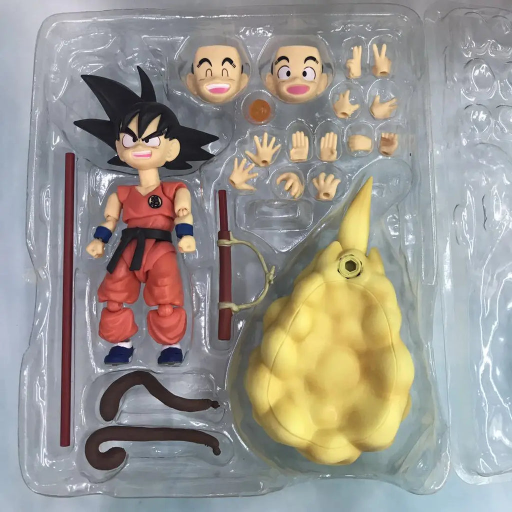 12CM Anime Dragon Ball Action Figures Super Saiyan Cute Son Goku Pvc SHF Model Toys Holiday Gift