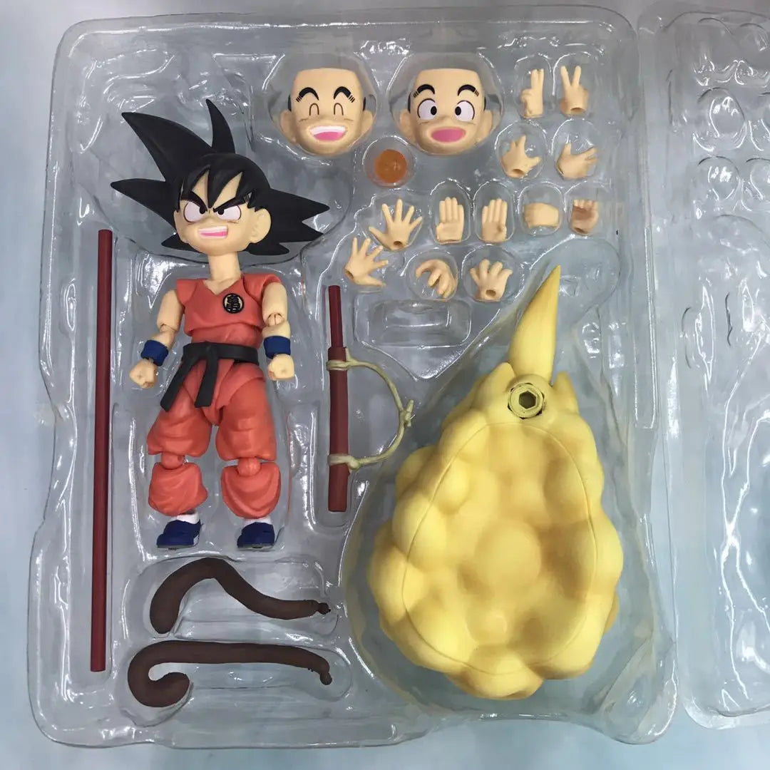 12CM Anime Dragon Ball Action Figures Super Saiyan Cute Son Goku Pvc SHF Model Toys Holiday Gift