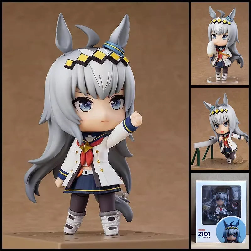 Gsc Nendoroid Uma Musume Pretty Derby Tokai Teio Chibi Action Figures Interchangeable Faces Posable Desktop Decor Model For Fans