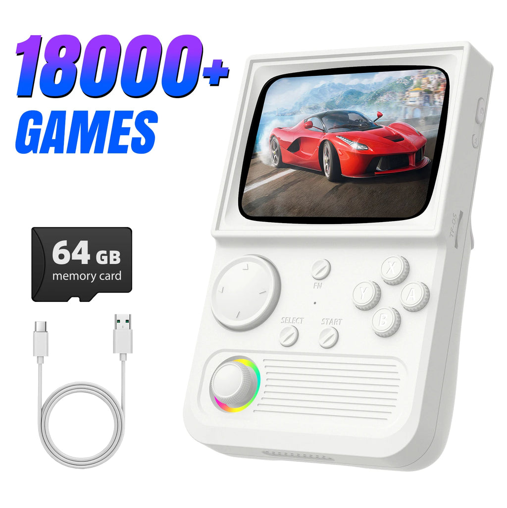 WDYQJE R36T Retro TV Handheld Game Console EmuELEC System 3.5" IPS Screen Portable Pocket Video Game Player children kids gift