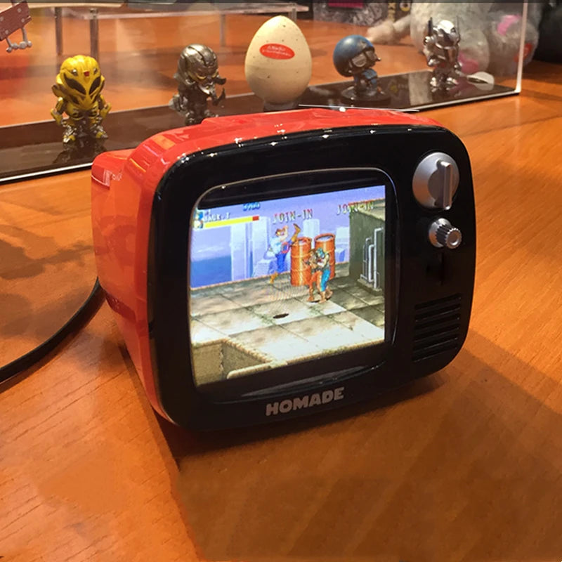 Nostalgic 3.5-inch TV mini portable TV three-shot retro TV Android game console TV