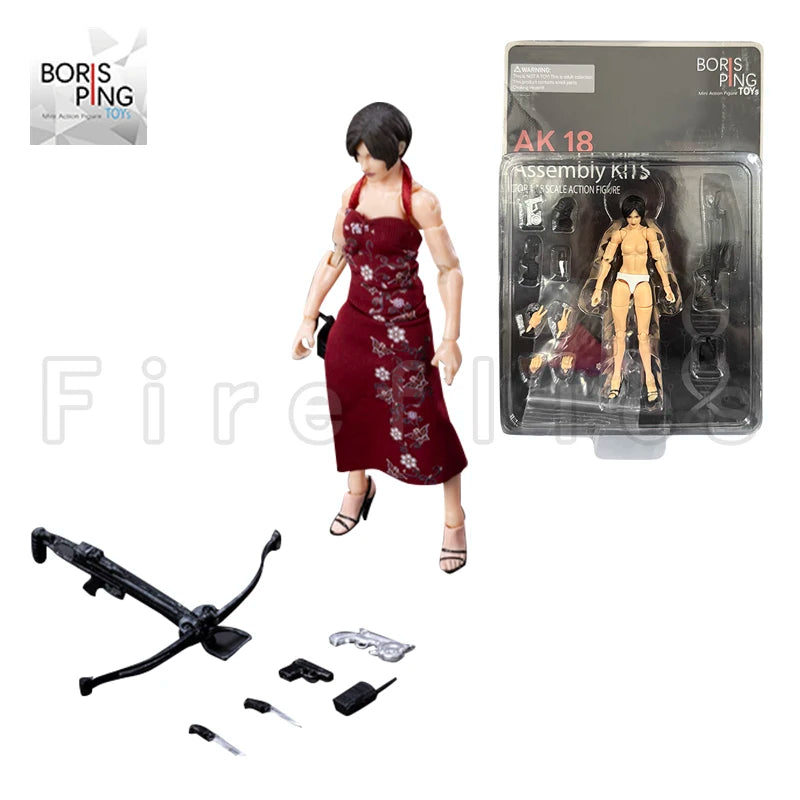 1/18 Boris Ping Toys Action Figure AK18 Series Wave 2 Agent Wang and Avina Anime Model Toy