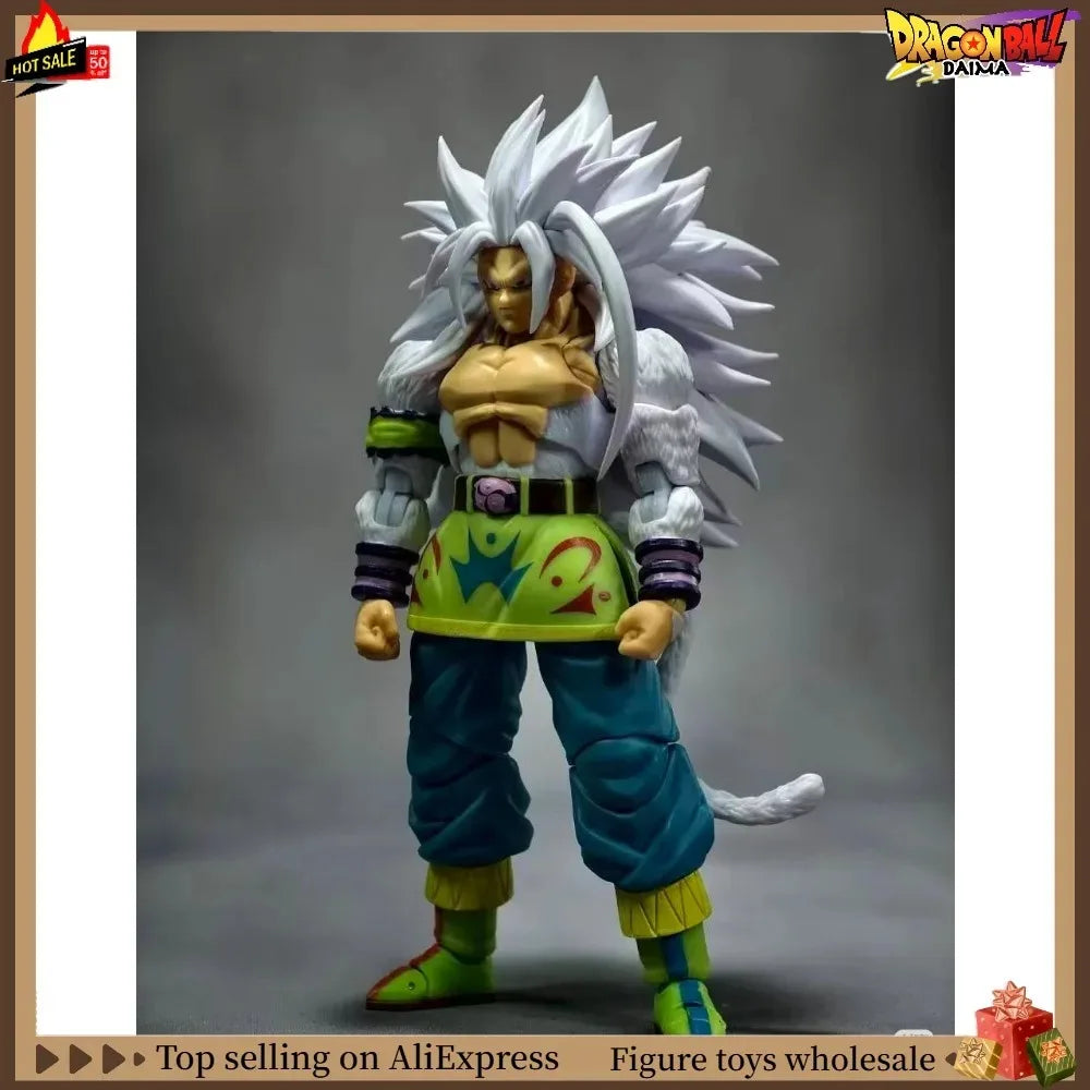 Spot Delivery Black Hole Toy Dragon Ball SHF SSJ5 Son Goku Sun Gohan White Hair Super Saiyan 5 Action Figure Toy Collection