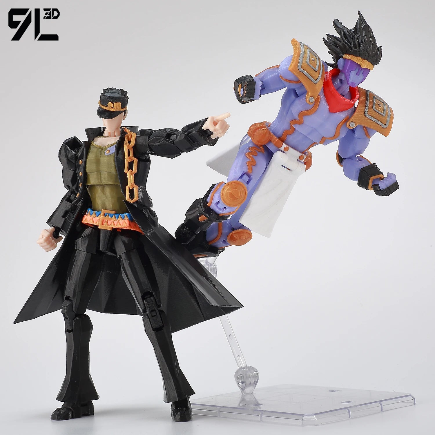 9L3D Lucky13 JoJos Jotaro Kujo Actionfigur Dummy13 mit Stern Platinum T13 Mehrgelenkiges 3D-gedrucktes Sammlerspielzeug Titan13