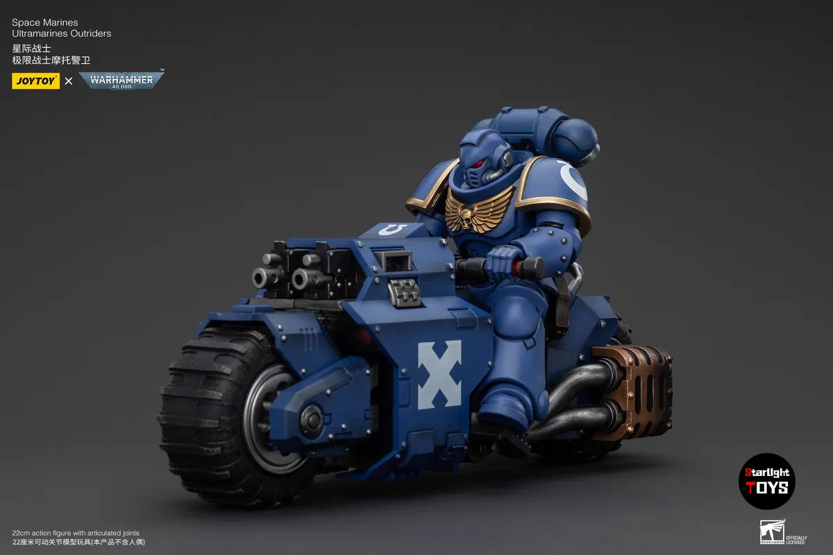 JOYTOY 1/18 Action Figure Warhammer 40K Space Marines Ultramarines Outriders Toys Model Ornaments Collection Gifts