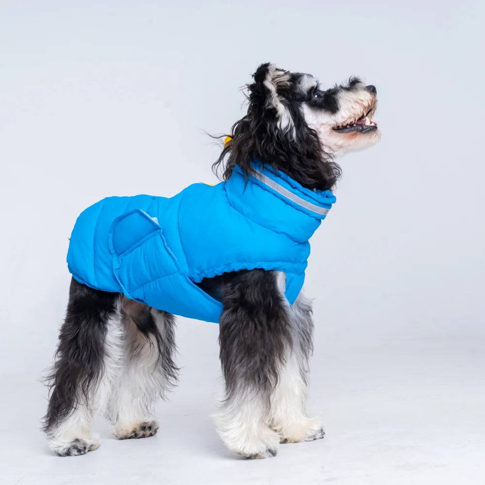 Hundemantel, Bekleidung, Kostüme, Jacke für Hunde, reflektierend, hochgeschlossen, gesteppt, Puffer, warm, Winter, große Hundekleidung