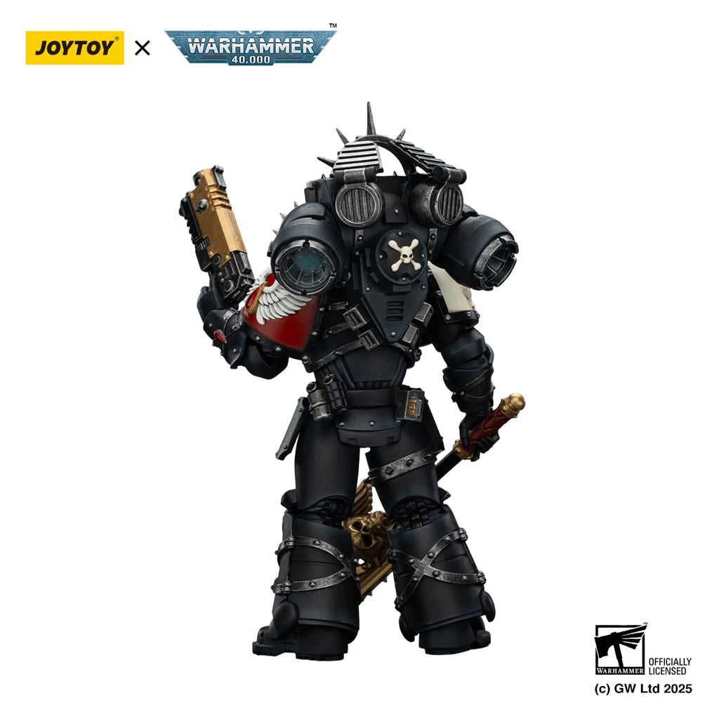 JOYTOY Warhammer 40k 1/18 Action Figures Blood Angels Lemartes With Jump Pack,Blood Crozius and Absolver Bolt Pistol