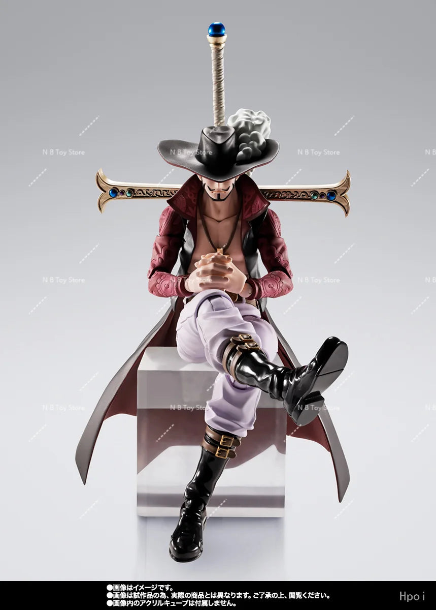 In Stock Bandai One Piece S.H.Figuarts Jerakil Mihawk -Hawkeye -Anime Character Model Toy Collection Gift