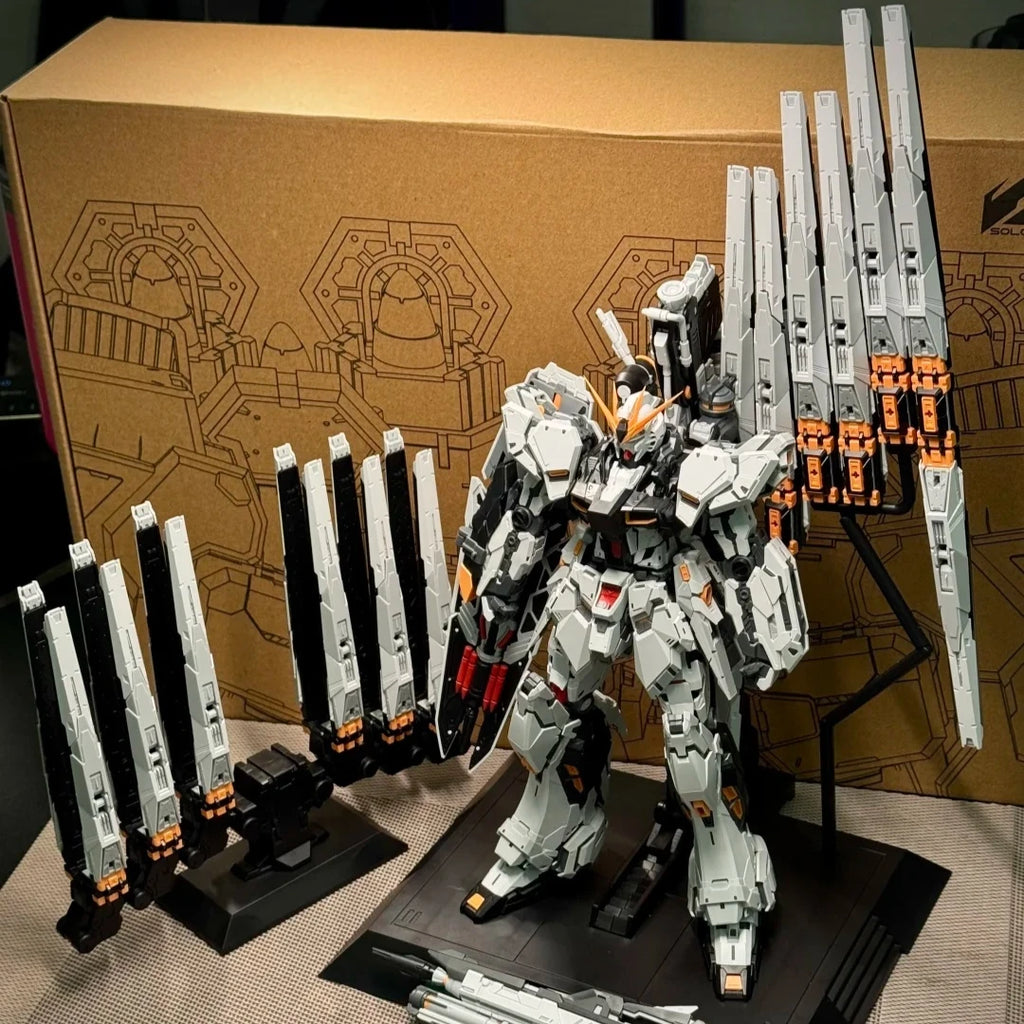 【IN STOCK】NCZZW Model RX-93 Nu Fighter Action Figure CMM GK Style 1/100 Scale Assembly Model Kit 24cm UC Anime Figures Gift