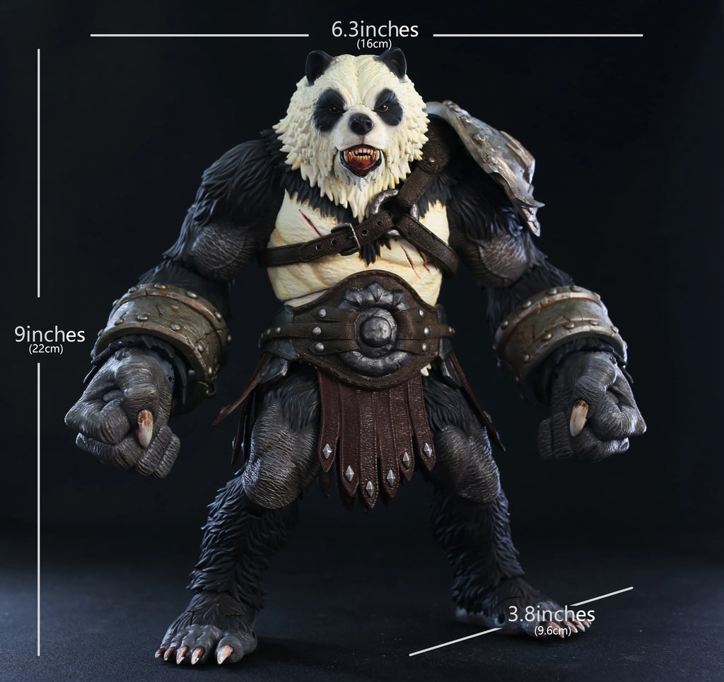 MemoryToys 1/10 Adventurer's World Berserker Bear Men Model Full Set 22cm Druid Animal Giant Panda Action Figure Toys Fans Gifts
