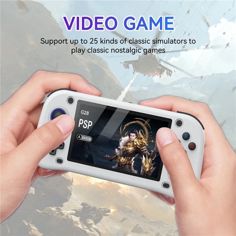 NEW G28 Retro Handheld Game Console Joystick 4.3 Inch HD IPS Screen Portable Pocket Video Player R36s 64GB 128GB Games Kid Gift