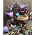 PokeMon Type Series Figure Ghost Type Figurine Complete Collection - Gengar Haunter Gastly Mimikyu Duskull Statue Gk Model Toys