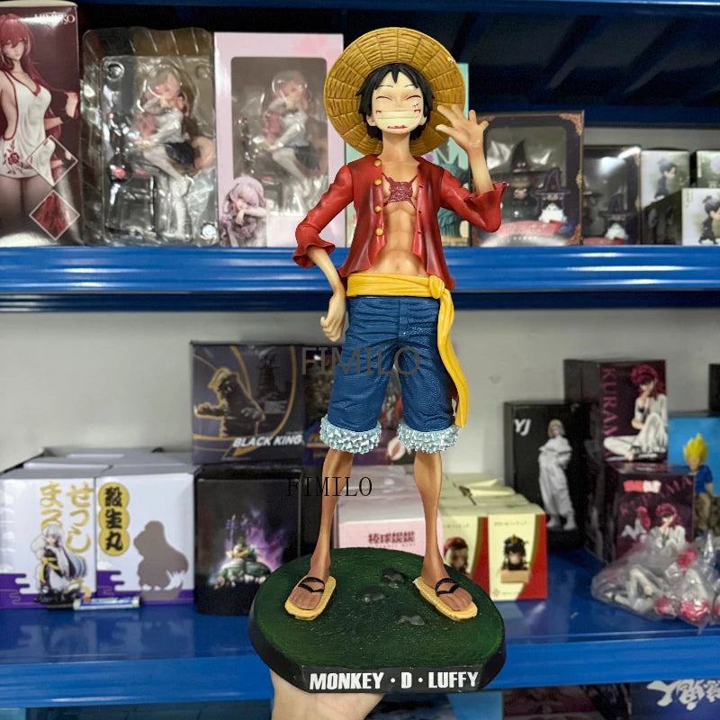41 cm große One Piece Luffy Actionfigur Monkey D. Luffy Figur Gear 4 Großes Handmodell PVC-Sammlerstück Peripheriegeräte Statue Ornament Spielzeug