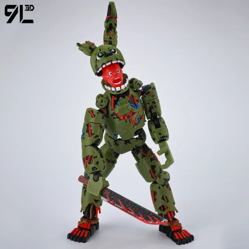 9L3D Printed FNAF Freddy Fazbear's Pizza Springtrap Toys Action Figures Anime Model Lucky13 Dummy13 Titan13 Ornaments Gifts