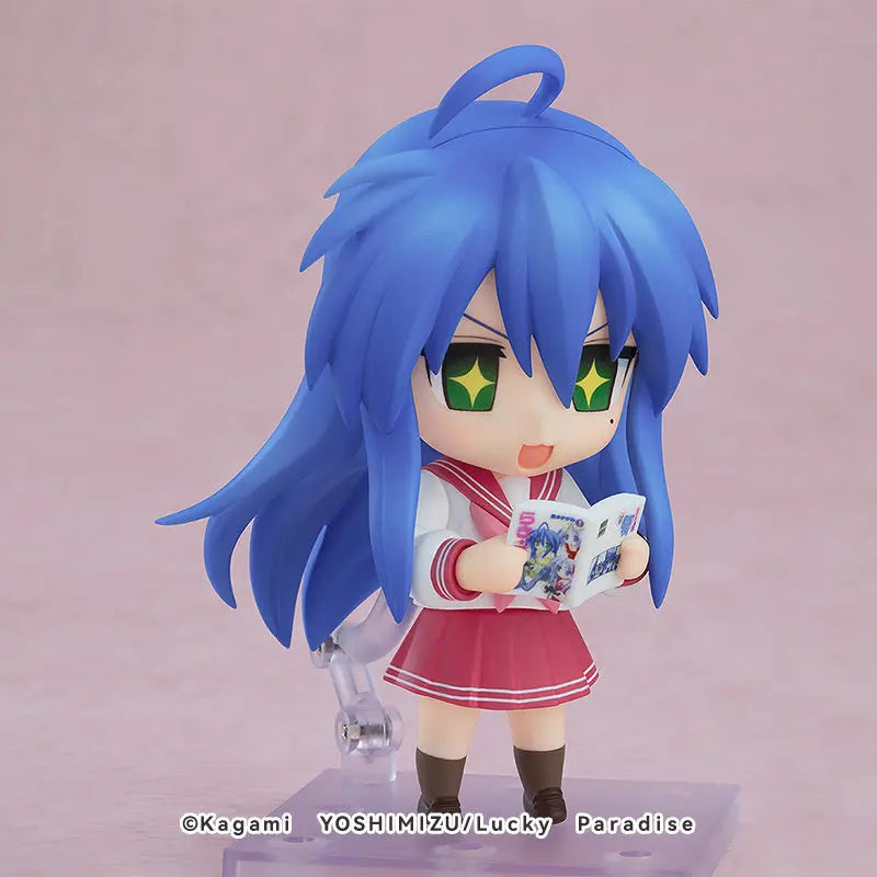 Lucky Star Izumi Konata 2.0 Mini Action Figure Movable Joints High Detail Anime Collectible Articulated Model Desktop Toy Gift