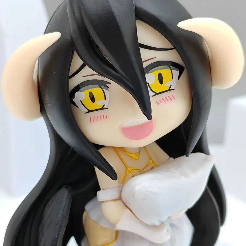 12cm Anime Overlord Pillow Albedo Q Version Figure Pvc Action Figure Pvc Model Doll Collection Decoration Kid Birthday Toy Gift