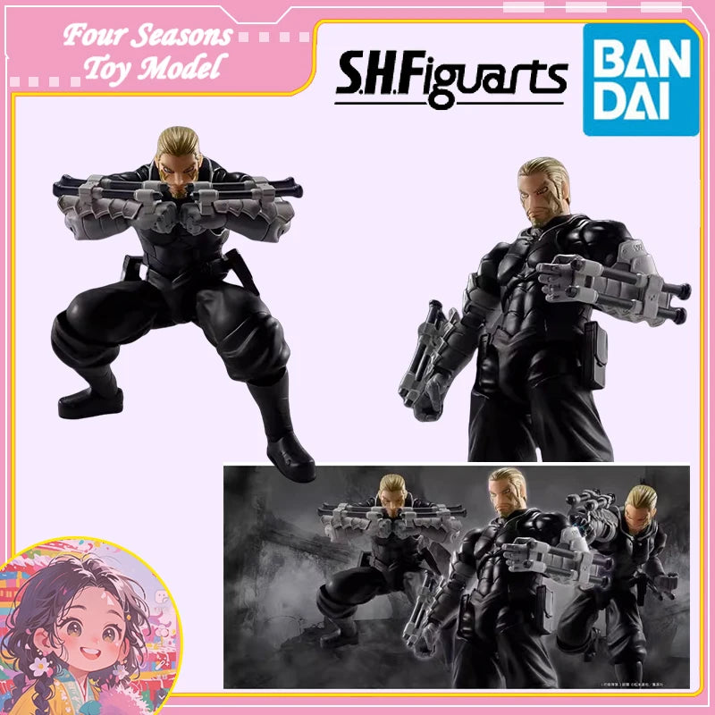 Fast Shipping Bandai Anime Kaiju No.8 SHF Isao Shinomiya Original Model Toys Action Figure Collectible Ornaments Children Gift