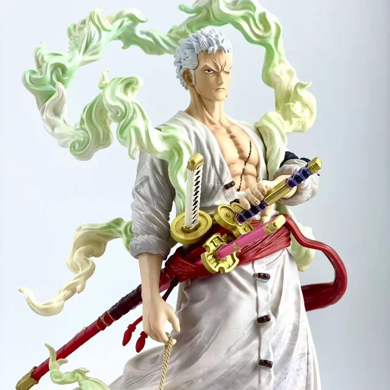 28cm Pvc Anime Figure Zoro One Piece Nika Roronoa Figure Dual Heads Statue Collectible Model Toy Christmas Gift Best-Selling