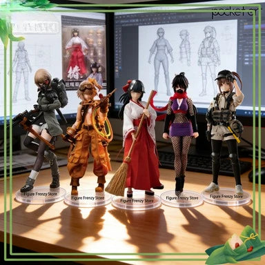 HASUKI - God Cat Jumping Original Pocket Art Series  Demonic Witch Chun Handheld and Movable Humanoid Figures Collectible Model