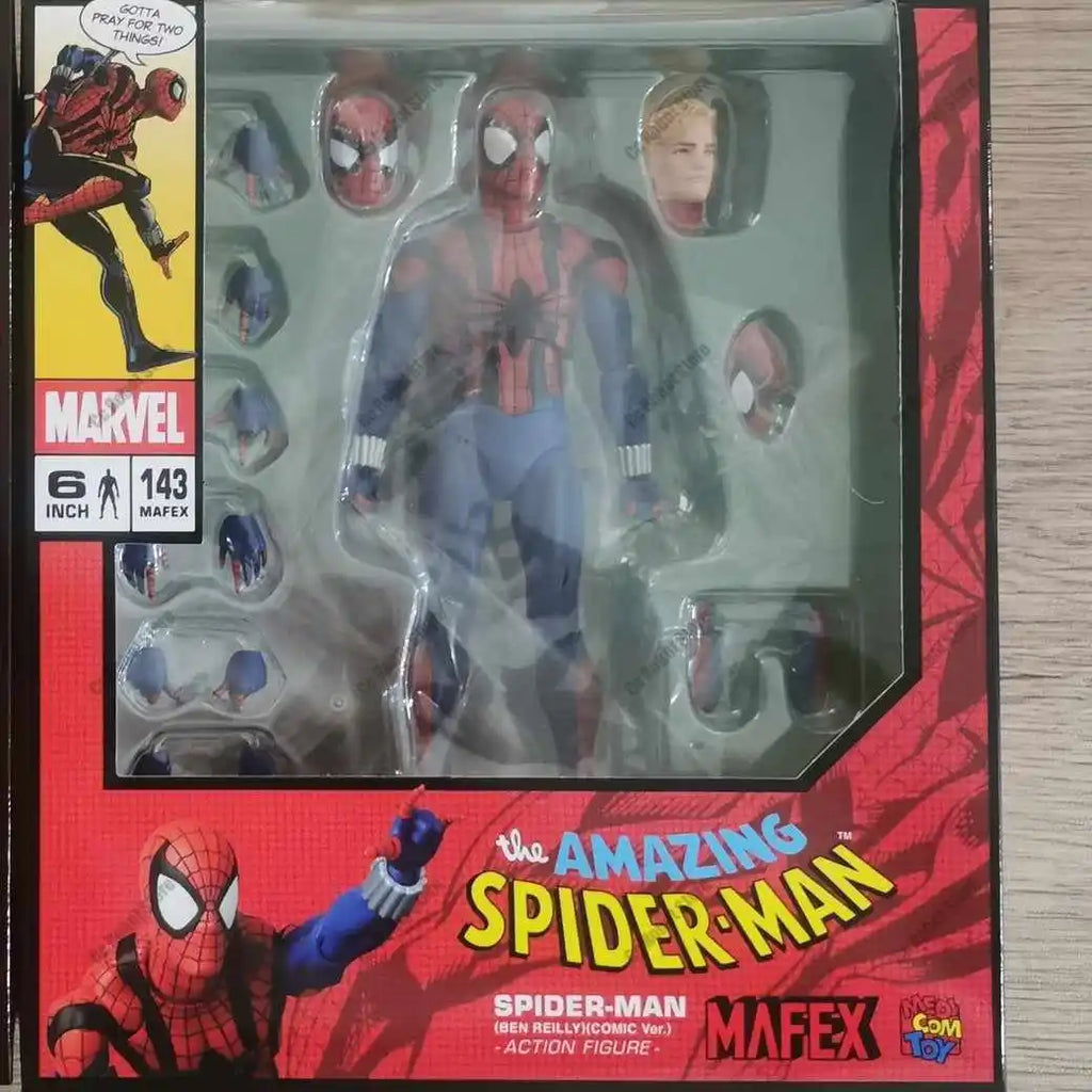 [In Stock] MAFEX No.143 Spider-Man Ben Reilly Comic Version. Reissued Figure Model Collectible Toy Gift Transformable Toy