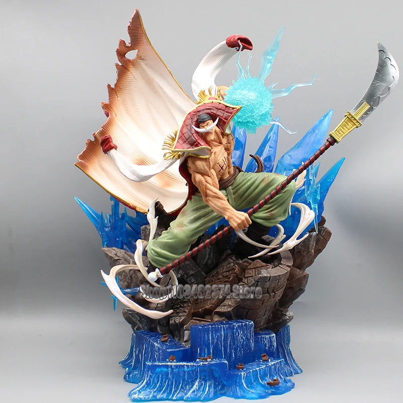 40 cm One Piece Whitebeard Pirates Figur Kampf Edward Newgate Statue Gk White Beard Figur Gear 4 Luffy Kuma Bartholemew Spielzeug