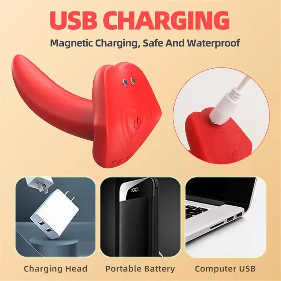 APP Small Vibrator Tongue Licking Vibrating G Spot Clitoral Stimulation Female Masturbator Sex Toy For Women Adult Sex Product