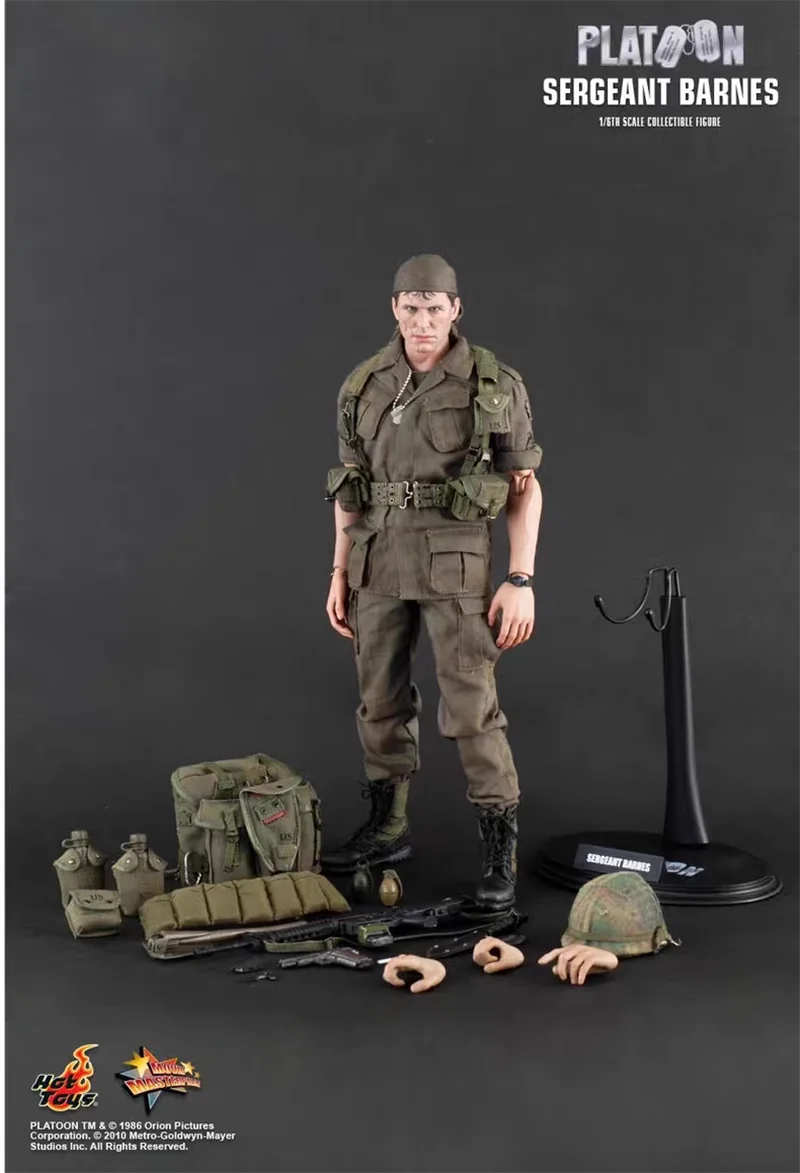 HotToys 1/6 MMS135 MMS141 Platoon Pvt. Chris Taylor /Tom Berenger Action Figure Model Toys 12-inch Collection Scene Ornaments