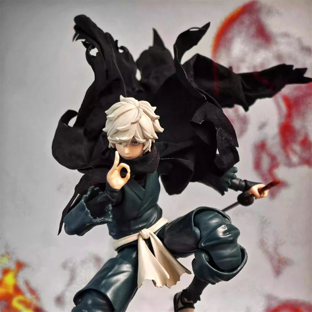 Handmade 1/12 Scale Male Soldier Clothings Black Red Battle Damage Cloak Fit 6" Action Figure Body Model Doll Toys