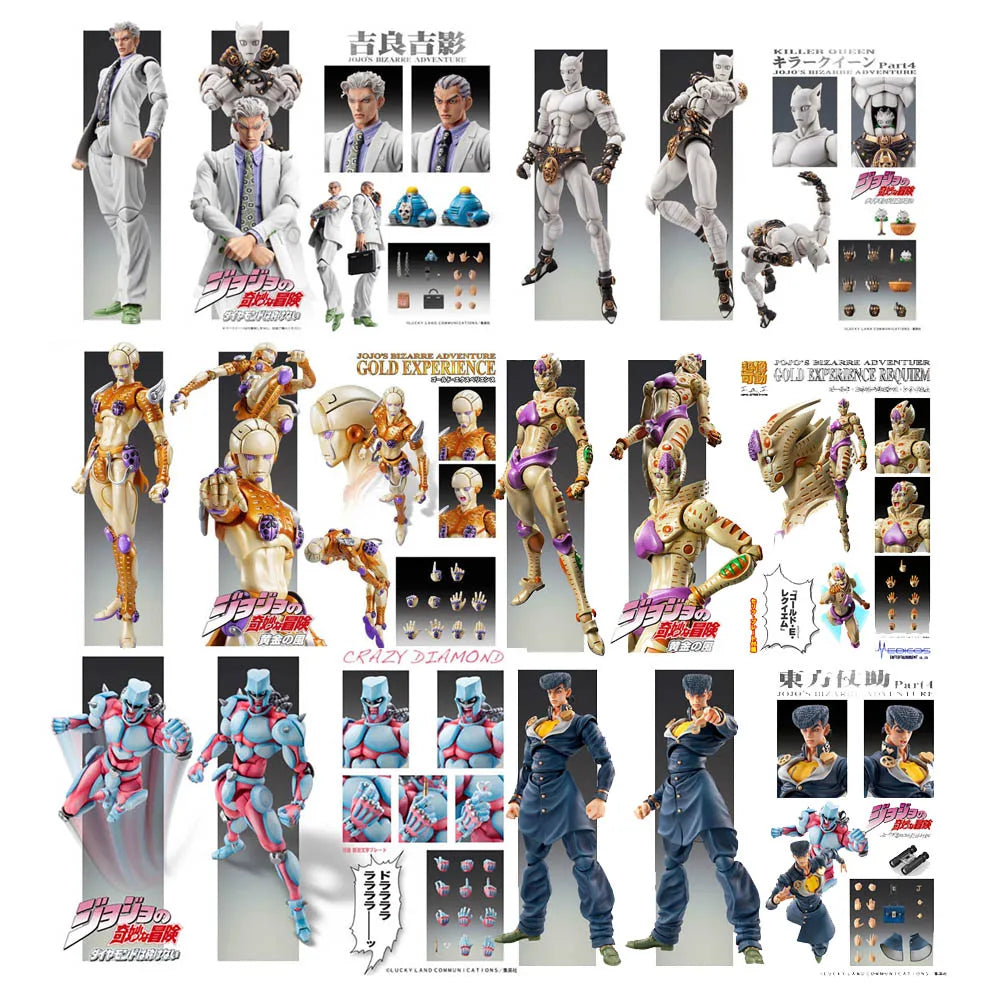 Anime Figures All Types Medicos Original Super Action Statue Jojo's Bizarre Adventure Season 1-8 Anime Model  Action Anime Toys