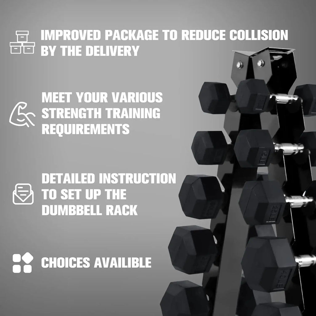 300 350 450 200 210 LB RubberDumbbells Set with Optional Dumbbell Rack Multi Weight Set to Choose Ideal for Home Gym and Fitness