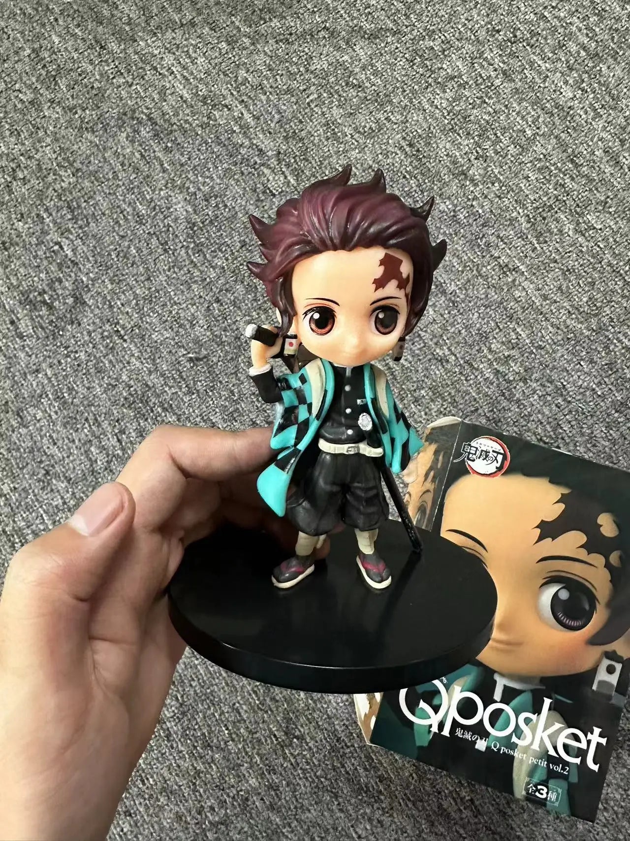 Anime Demon Slayer Kamado Tanjirou Q Posket Figure Cute Model Toy Gift Collection Action Figure Boxe Ornaments PVC