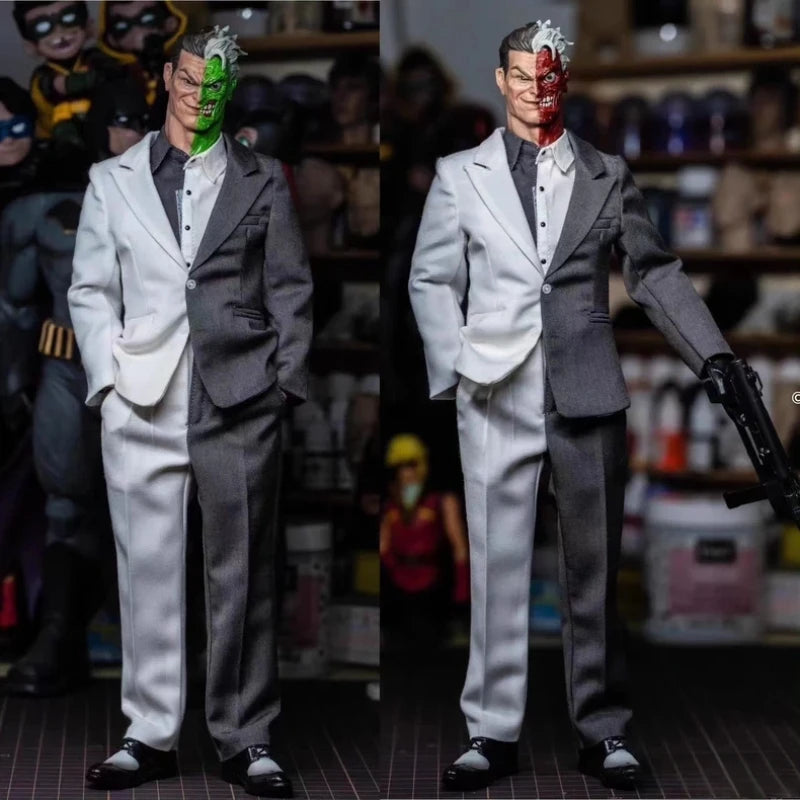 MToys Batman Comic Action Figure MS013 Original PVC Anime Collection Headed Sculpt Set Replaceable Face Model Toy Gift Decor