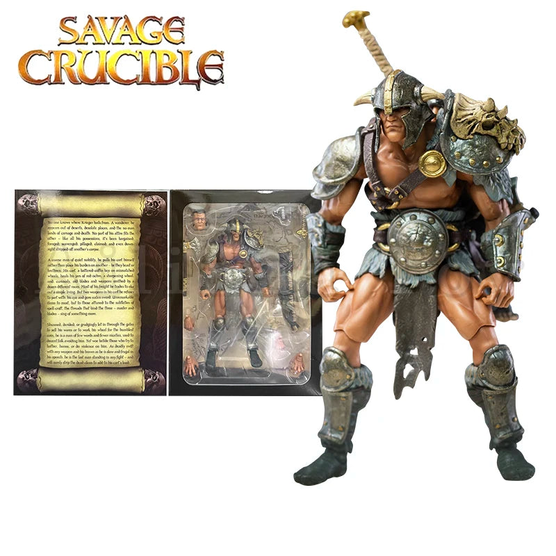 Harbinger Studios 1/12 7inch Action Figure Savage Crucible Wave 2 Jaeger Nashom Krieger Whoman Barbarian Anime Model For Gift