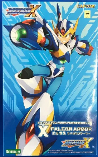 In stock 100% Original 1/12 Kotobukiya KP701 RockmanX Mega Man X Falcon Armor Plastic Model Kit Anime Action Figures Model Toys