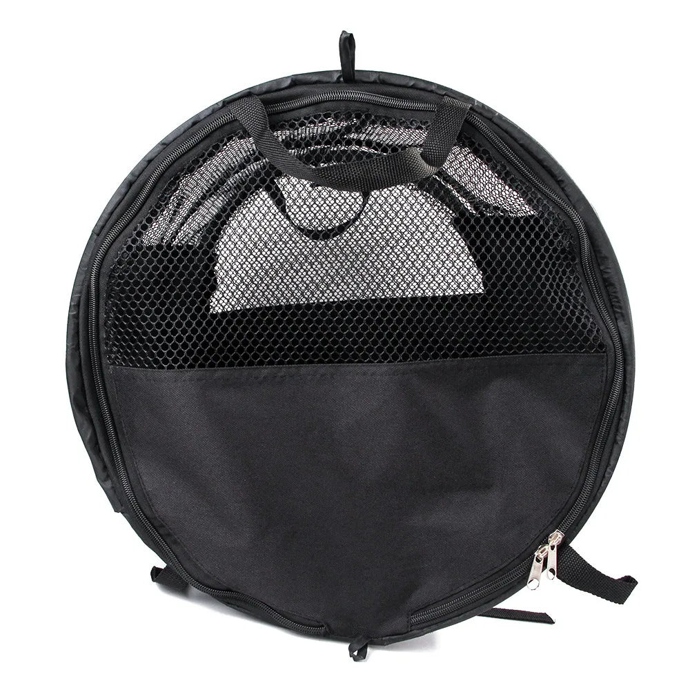 Foldable Pet Car Bag with Safety Belt Cylindrical Dog Car Seat Carrier Large Capacity Wear-resistant Car Rear Dog Seat Tent
