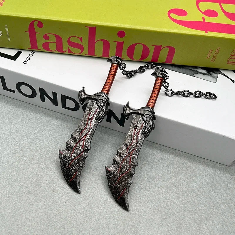 13cm God of War Game Replica Blades of Chaos Metal Weapon Model Kratos Action Figure Accessory Collectible Decoration Gift Toys